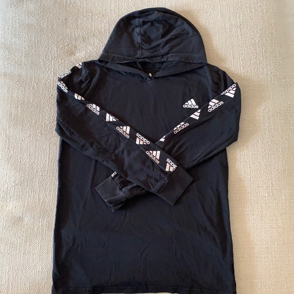 Big Boy’s Adidas Badge of Sports Hoodie TShirt